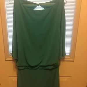 Teal colored spring dress